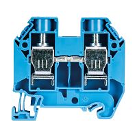 Проходная клемма, тип фиксации провода: винтовой, номинальное сечение: 16 мм кв., 76A, 1000V, ширина: 12 мм, цвет: синий, тип монтажа: DIN 35 | код 58.516.0055.6 | Wieland