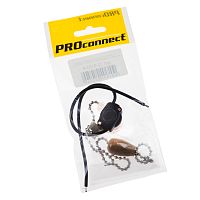 Выключатель для настенного светильника c проводом и деревянным наконечником Silver индивидуальная упаковка 1 шт. PROCONNECT | код 32-0103-9 | PROCONNECT