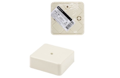 Коробка распаячная КР 75х75х20 ОП, сл. кость, IP40, инд. штрихкод TDM | код SQ1401-1803 | TDM