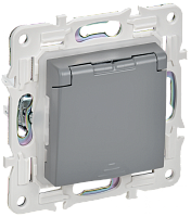 SKANDY Роз. з/к/ш кр. 16А IP44 SK-R11Gr сер. IEK | код SK-R16-16-44-K03 | IEK