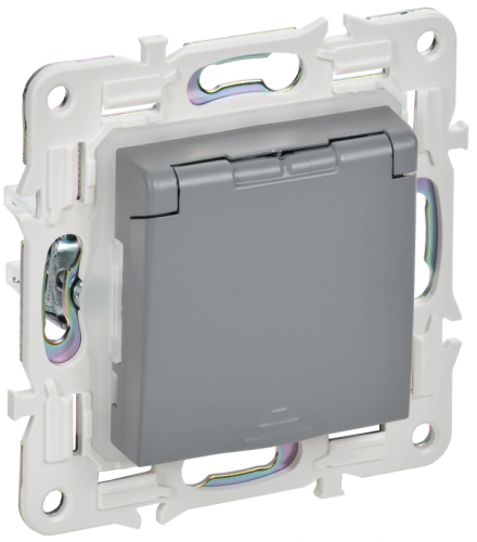 SKANDY Роз. з/к/ш кр. 16А IP44 SK-R11Gr сер. IEK | код SK-R16-16-44-K03 | IEK