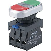 Двойная, кнопка NP8-11SD/5 желт., AC110-230В(LED), 2НЗ, IP65 (R) | код 667628 | CHINT
