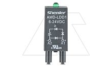 Модуль AMD-LDD1, зеленый LED+диод, 6_24VDC, поляризация +А1/-А2, черный, для SRU, SKF14, SKC, SKB, STB, SRC*-E, GZT, GZM, GZS, GZMB, ES32 | код AMD-LDD1/6_24VDC| Shenler