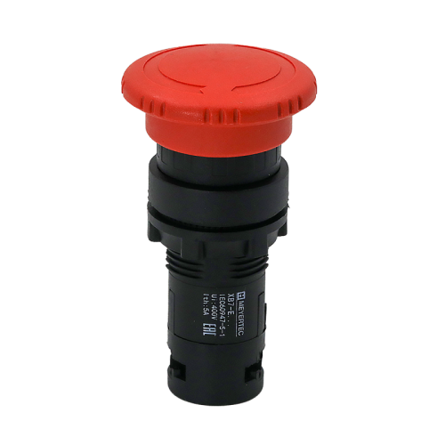 Кнопка грибовидная красная, возврат поворотом c фиксацией, O 40 мм, 1NC, IP54, пластик MTB7-ES542 | код 132698 | MEYERTEC