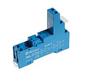 Розетка с винтовыми клеммами (с зажимной клетью) для реле 40.31, применяются модули 99.80, в комплекте пластиковая клипса 095.91.3, версия: синий цвет | код 95933SPA | FINDER