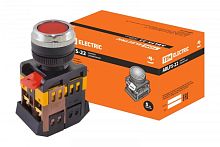 Кнопка ABLFS-22 красный d22мм неон/230В 1з+1р TDM | код SQ0704-0008 | TDM