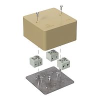 Коробка огнестойкая для кабель-канала 40-0460-FR6.0-6 Е15-Е120 RAL1001 85х85х45 (44 шт/кор) Промрукав | код 40-0460-1001-FR6.0-6 | ПРОМРУКАВ