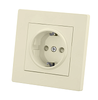 Розетка 2П+З 16А 250В с защ. шт. сл. кость Сенеж TDM | код SQ1816-0133 | TDM