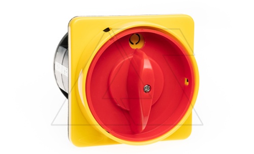 Переключатель BS 100 10 LK, аварийный, 3P, 100A, тип 0-1, 37kW(400VAC по АС-23), на дверь, красная блокируемая в 0 рукоятка, фронт IP40 | код EAC603435 | Rade Koncar