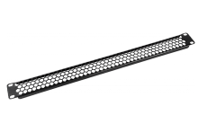 Фальшпанель в шкаф 19 1U перфорированная, цвет черный | код ФП-1.4-9005 | ЦМО