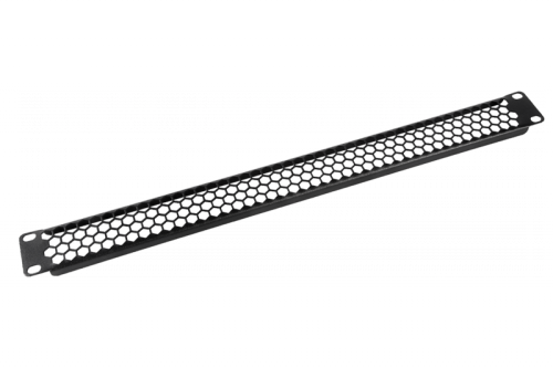 Фальшпанель в шкаф 19 1U перфорированная, цвет черный | код ФП-1.4-9005 | ЦМО