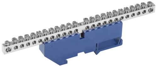 Шина N "ноль" на DIN-изоляторе с никелевым покрытием ШНИ-6х9-24-Д-С | код YNN10-24-D-K07-N | IEK Шина N "ноль" на DIN-изоляторе с никелевым покрытием ШНИ-6х9-24-Д-С | код YNN10-24-D-K07-N | IEK