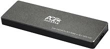 Внешний корпус SSD AgeStar 31UBVS6C NVMe/SATA USB3.0 алюминий черный M2 2280 B/M-key | код 1692083 | AgeStar