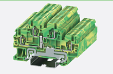 TCD1.5-2-PE Клемма TC 2-уровневая заземл., пружин., 1.5мм2, желто-зел., шт | код TCD1.5-2-PE | SUPU