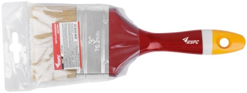 Кисть флейцевая "Мастер" 3дюйм (75мм) натур. щетина деревянная ручка КУРС 00837 фото 3