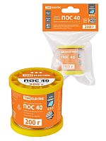 Припой ПОС 40, трубка с канифолью, ГОСТ 21931-76, ?1 мм, 200 г, катушка, инд. упак., Алмаз TDM | код SQ1025-1812 | TDM