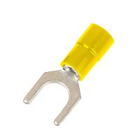 Наконечник вилочный с изолир.фланцем ПА, легкий ввод жилы, 2,5-6 кв.мм М4 (д.4,3 мм) (НВИ) | код 2C14P-EE-PA | DKC