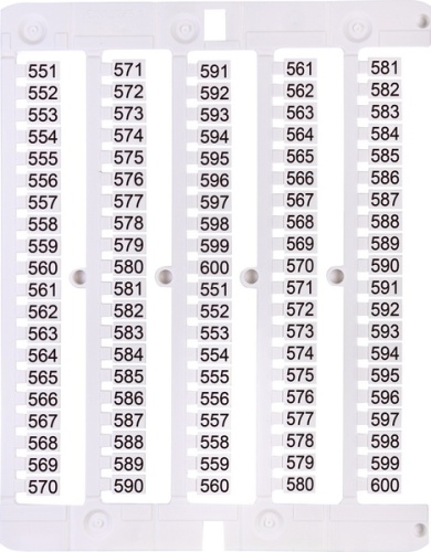 Маркировка клемм ES-NU0851551 (551-600) | код 003903088 | ETI