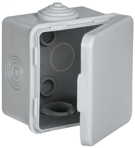 Коробка распределительная КМ 65х65х50мм о/к IP54 4 вв. (7035) GENERICA | код UKO31-065-065-050-K03-54 | IEK