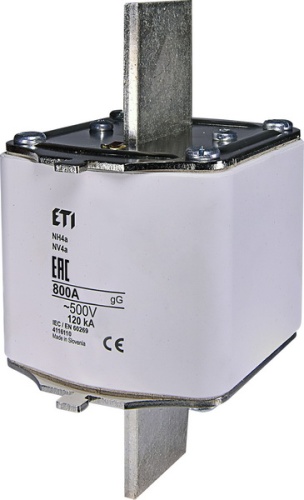 Предохранитель NH-4a/gG 800A 500V | код 004116110 | ETI Предохранитель NH-4a/gG 800A 500V | код 004116110 | ETI