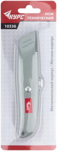 Нож для напольных покрытий серый, металлический корпус | код 10336 | FIT фото 3