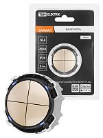 Выключатель 4-кл. 16А 250В проходной кнопочный механизм шампань, Байкал TDM | код SQ1819-0529 | TDM