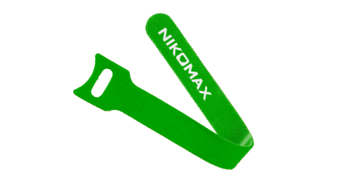 Стяжка-липучка NIKOMAX с мягкой пряжкой, 210х16мм, для пучков до 50мм, зеленая, уп-ка 10шт. | код NMC-CTV210-16-SB-GN-10 | NIKOMAX