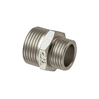 Ниппель переходной латунь наружн. резьба 2дюйм х1 1/2дюйм еврослот никель | код 40986 | RTP