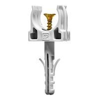 Крепеж-клипса с дюбелем и саморезом серая d16 мм в малой упаковке (10шт/900шт уп/кор) Промрукав | код PR13.0307 | ПРОМРУКАВ