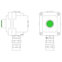 Взрывонепроницаемый пост управления из алюминия LCSD-01-B-MC-L1G(220)x1-PCMB-KA3MHK / 1Ex d IIB T5 Gb / Ex tb IIIC T95°С Db IP66 | код LCSD21000016 | DKC