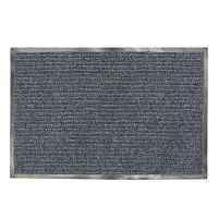 Коврик входной ворсовый влаго-грязезащитный LAIMA, 90х120 см, ребристый, толщина 7 мм, серый, 602872 | код 602872 | LAIMA