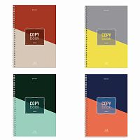 Тетрадь А4, 120 л., BRAUBERG, гребень, клетка, обложка твердая, Office , 404073 | код 404073 | BRAUBERG