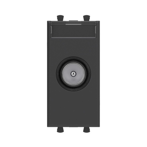 Розетка TV оконечная модульная, Avanti, Черный матовый, 1 модуль | код 4412521 | DKC Розетка TV оконечная модульная, Avanti, Черный матовый, 1 модуль | код 4412521 | DKC