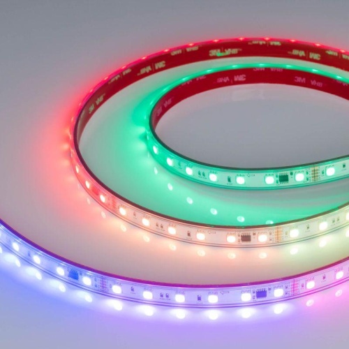 Лента герметичная DMX-PS-B60-12мм 24V RGB-PX6 (14 W/m, IP67, 5060, 5м) (бегущий огонь) | код 39182 | Arlight