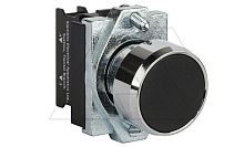 Кнопка плоская PB1S, черная, без фиксации, без подсветки, 1NO, 6A 230VAC/24VDC, 22mm, IP65 | код PB1S-10/k | АРТ