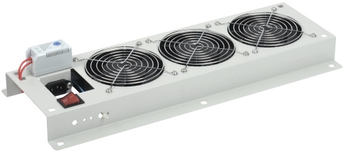 ITK Вентиляторная панель с выключателем и термостатом 3 модуля серая | код FM35-32M | IEK ITK Вентиляторная панель с выключателем и термостатом 3 модуля серая | код FM35-32M | IEK