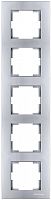 Rita - Рамка 5 постов, вертикальный монтаж, нерж. сталь | код 2220-800-2582 | Mutlusan