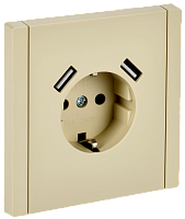 FORTE&PIANO Роз. з/к/ш в/к 16А USB A+A 3,1А FP445 ван. IEK | код FP-R14-16-U21-D31-K10 | IEK