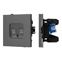 Механизм компьютерной розетки двойной SCT-TENDO-MPC2-SFPL-GR RJ-45 CAT6 Arlight 054597