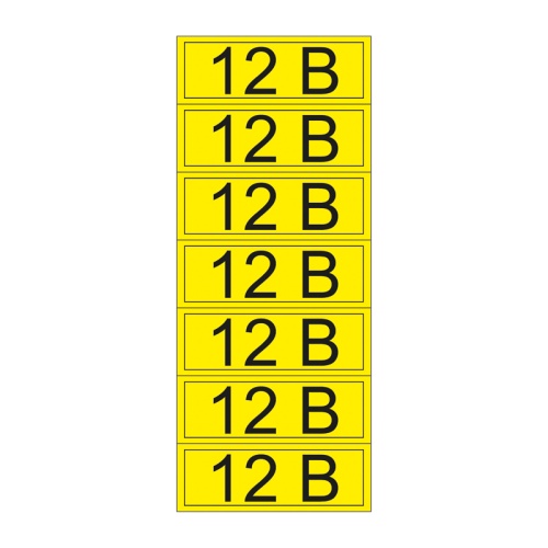 Наклейка знак электробезопасности 12 В 35х100 мм REXANT (7 шт на листе) | код 55-0001-1 | REXANT