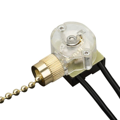 Выключатель для настенного светильника c проводом и деревянным наконечником ''Gold'' | код 32-0104 | REXANT фото 4