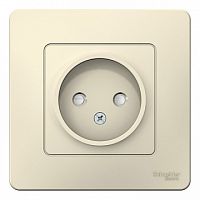 Розетка BLANCA, скрытый монтаж, со шторками, молочный | код. BLNRS000112 | Schneider Electric
