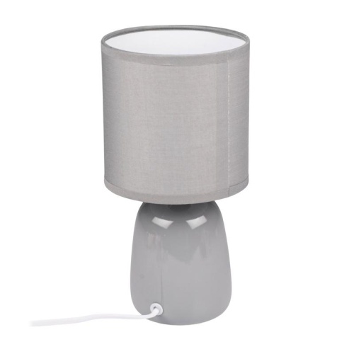 Светильник настольный JH2-02-gy E14 IP20 130х130х255мм керамика; ткань; PVC-пластик сер. JazzWay 5062320 фото 2