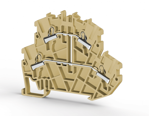 307 230, Клеммник пруж.быстрозажимной (Push in) 2-х ярусный, 2,5мм.кв., с внутр.перемычкой, (бежевый), PYK2,5-2FK | код 0.0.0.3.07230 | KLEMSAN 307 230, Клеммник пруж.быстрозажимной (Push in) 2-х ярусный, 2,5мм.кв., с внутр.перемычкой, (бежевый), PYK2,5-2FK | код 0.0.0.3.07230 | KLEMSAN