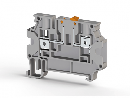 309 179, Клеммник 2-х выводной с размыкателем, 4 мм.кв., (серый), AVK 4A/NM Серия V0 | код 0.0.0.3.09179 | KLEMSAN