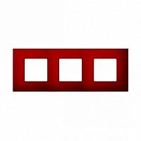 Рамка 3 поста 27 PLAY, красный артик | код. 2700637-080 | Simon