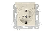 Rita - Розетка 2P+E, с крышкой, защ. шторки, сл.кость | код 2200-611-0202 | Mutlusan