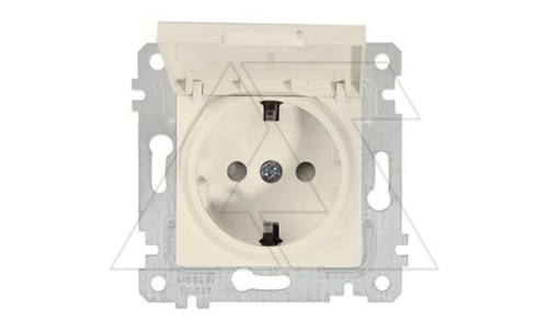 Rita - Розетка 2P+E, с крышкой, защ. шторки, сл.кость | код 2200-611-0202 | Mutlusan Rita - Розетка 2P+E, с крышкой, защ. шторки, сл.кость | код 2200-611-0202 | Mutlusan