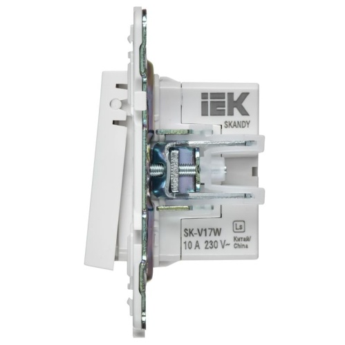 Кнопка звонка SKANDY 10А SK-V17W для отелей с индикацией арктич. бел. IEK SK-V14-2-10-K01 фото 3