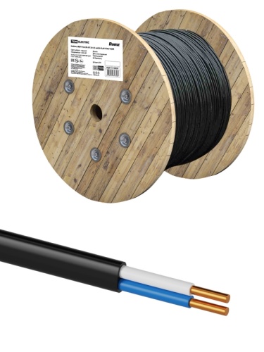Кабель ВВГ-П нг(А)-LS 2х6 ок(N)-0,66 ГОСТ (на катушке 100м) TDM | код SQ0117-0555 | РЭМЗ ТМ Кабель ВВГ-П нг(А)-LS 2х6 ок(N)-0,66 ГОСТ (на катушке 100м) TDM | код SQ0117-0555 | РЭМЗ ТМ